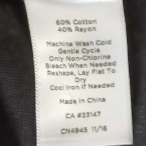 Talbots M V-neck cotton dressy top - Picture 3 of 6